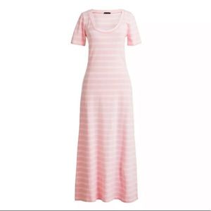 J.Crew Pink Striped Maxi Dress Size Small New